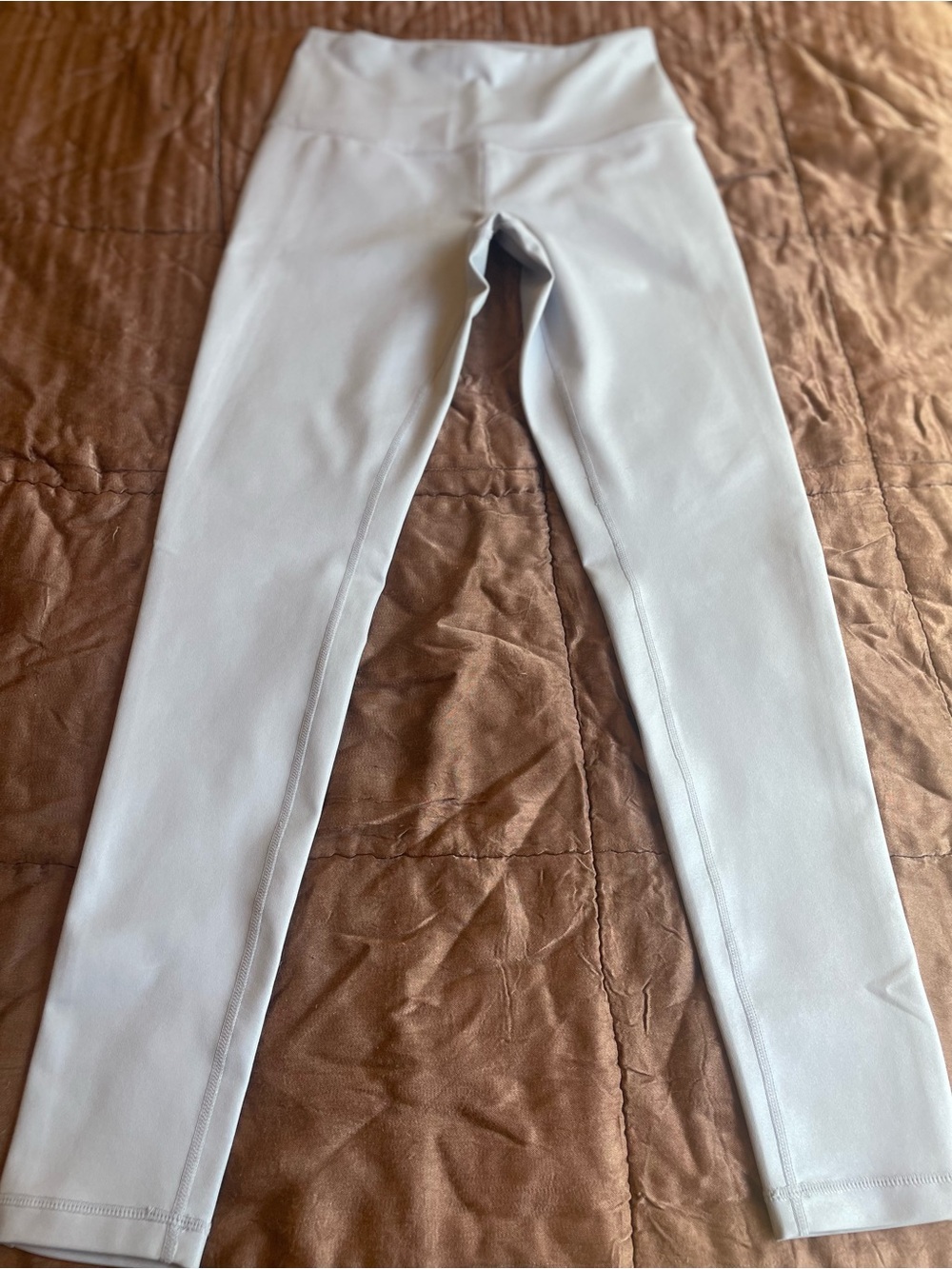 Zella Silver Sparkly Shimmer High-Waisted Leggings w/Stash Pocket Sz Sm NWOT